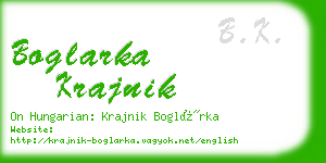 boglarka krajnik business card